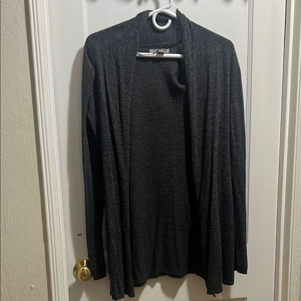 Women's Gray Open Front Sweater